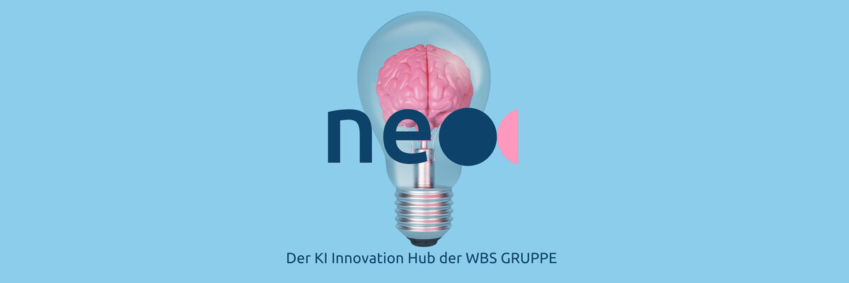 Headerbild mit NEO Logo und Glühbirne